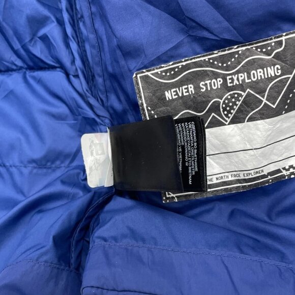 The North Face Blue Explore Vest Jacket Quilted Puffer Pockets Girls Youth XL 18 - Picture 8 of 9